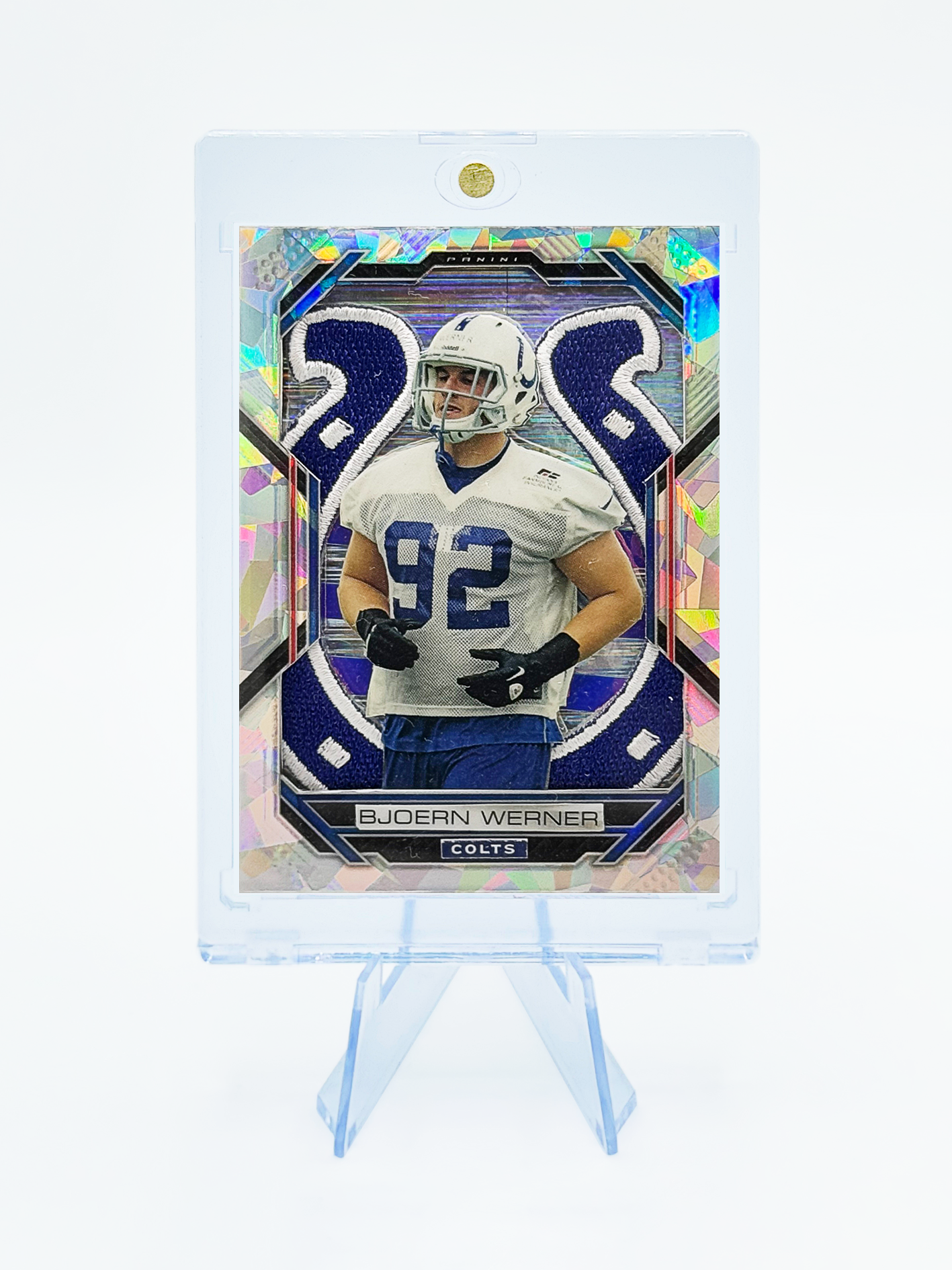 Björn Werner – Indianapolis Colts – Cracked Ice Silver Art Card by Trophy Zone