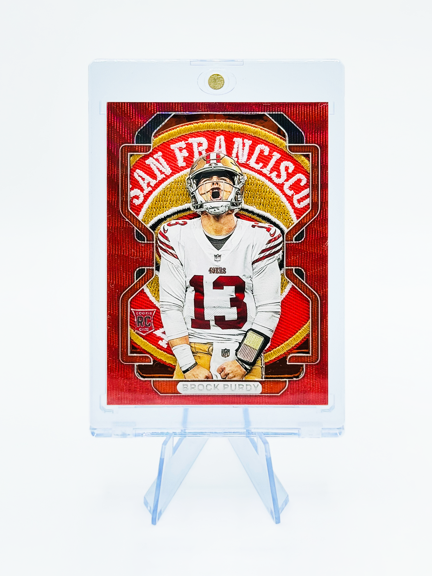Brock Purdy – San Francisco 49ers – Red Wave Art Card by Trophy Zone